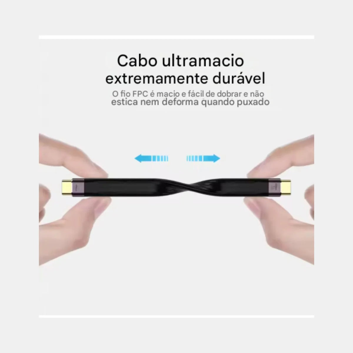 Cabo Usb Tipo C Thunderbolt 4 4k 40gbps 100w Usb 4.0 5a 13cm