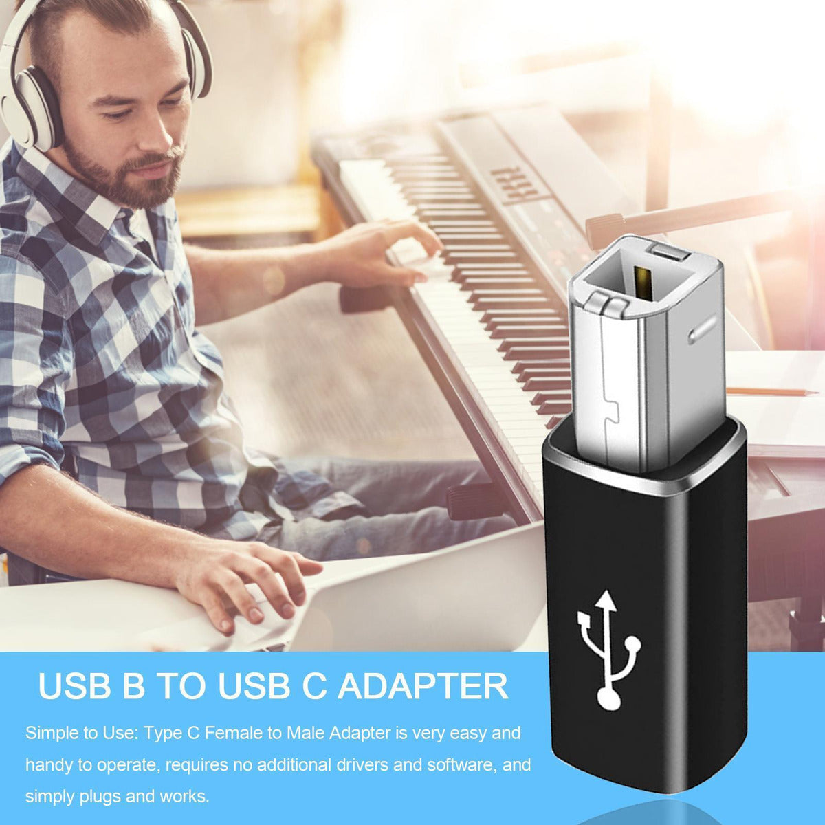 Adaptador De Impressora Piano Usb 2.0 Tipo C Tipo C Fêmea