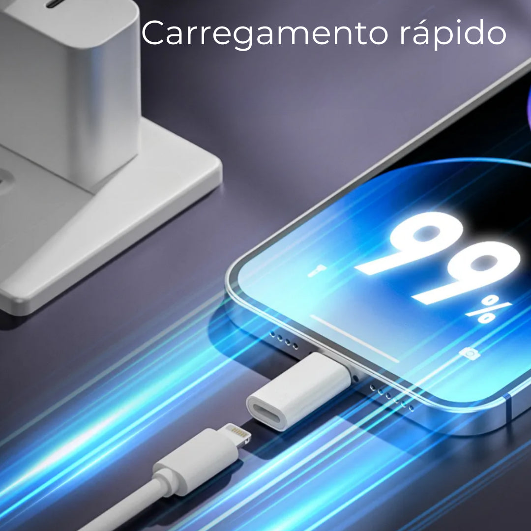 Adaptador Otg Usb C X Compatível Lightning Fêmea Microfone lapela e carregamento