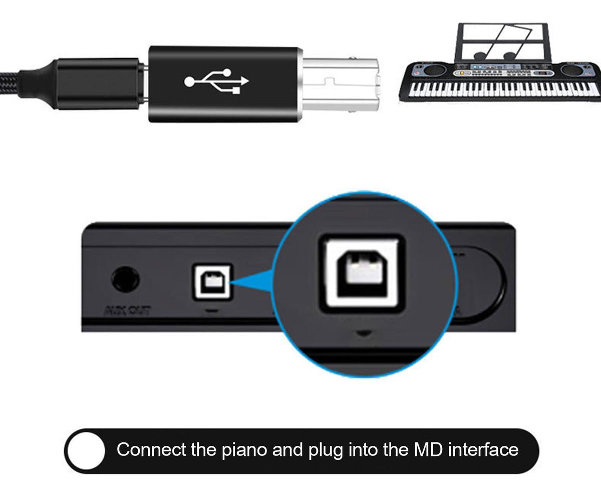 Adaptador De Impressora Piano Usb 2.0 Tipo C Tipo C Fêmea