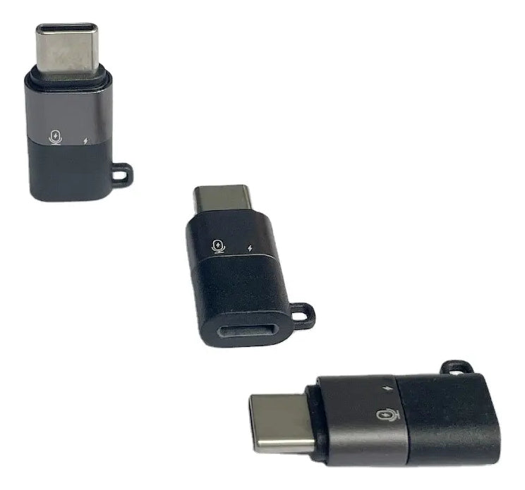 Adaptador de Lightning Para Usb C Para iPhone 15 16 Microfone Carregamento Cor Cinza - Sancai