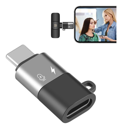 Adaptador de Lightning Para Usb C Para iPhone 15 16 Microfone Carregamento Cor Cinza - Sancai
