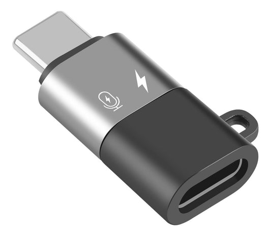Adaptador de Lightning Para Usb C Para iPhone 15 16 Microfone Carregamento Cor Cinza - Sancai