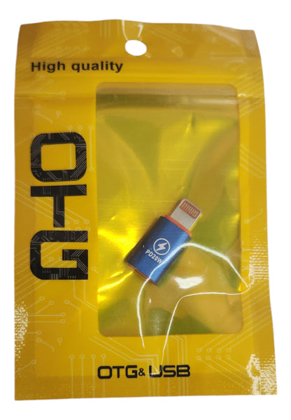 Adaptador Otg USB C Femea Para Macho Lightning Compativel com iPhone