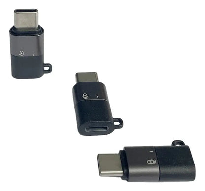 Adaptador de Lightning Para Usb C Para iPhone 15 16 Microfone Carregamento Cor Cinza - Sancai