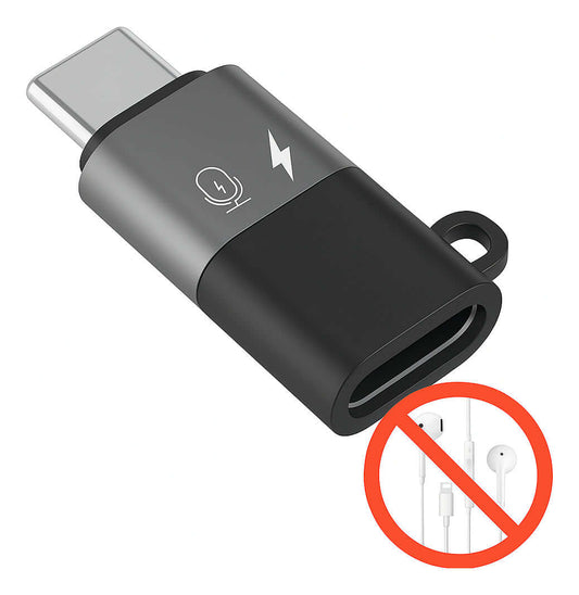 Adaptador de Lightning Para Usb C Para iPhone 15 16 Microfone Carregamento Cor Cinza - Sancai