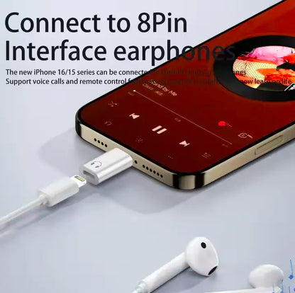 Adaptador Lightning Para Usb C Para iPhone 15 16 Fone Ouvido