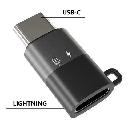 Adaptador de Lightning Para Usb C Para iPhone 15 16 Microfone Carregamento Cor Cinza - Sancai