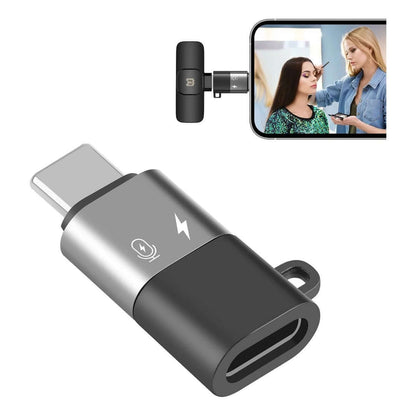 Adaptador de Lightning Para Usb C Para iPhone 15 16 Microfone Carregamento Cor Cinza - Sancai