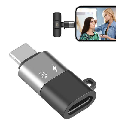 Adaptador de Lightning Para Usb C Para iPhone 15 16 Microfone Carregamento Cor Cinza - Sancai