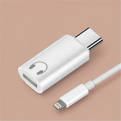 Adaptador Lightning Para Usb C Para iPhone 15 16 Fone Ouvido