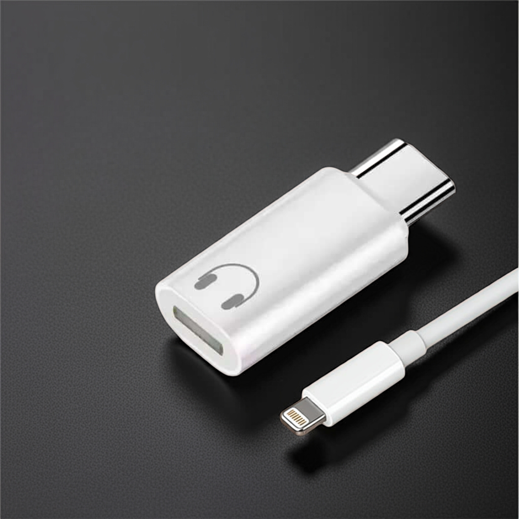 Adaptador Lightning Para Usb C Para iPhone 15 16 Fone Ouvido