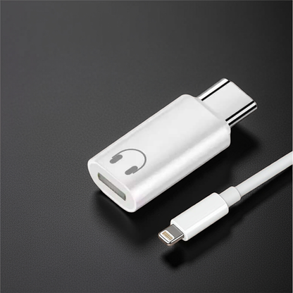 Adaptador Lightning Para Usb C Para iPhone 15 16 Fone Ouvido